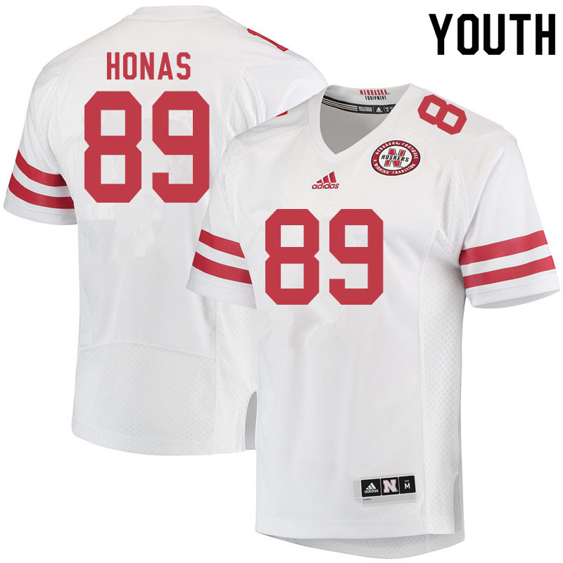 Youth #89 Todd Honas Nebraska Cornhuskers College Football Jerseys Sale-White